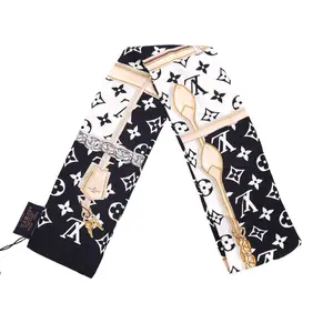 Pre-owned Louis Vuitton Monogram Print Black Multicolor Silk Scarf 28937560 L