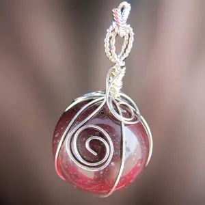 Carnelian Wire Wrapped Necklace