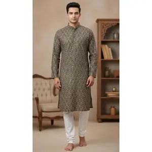 Mustard Digital Print Kurta Set