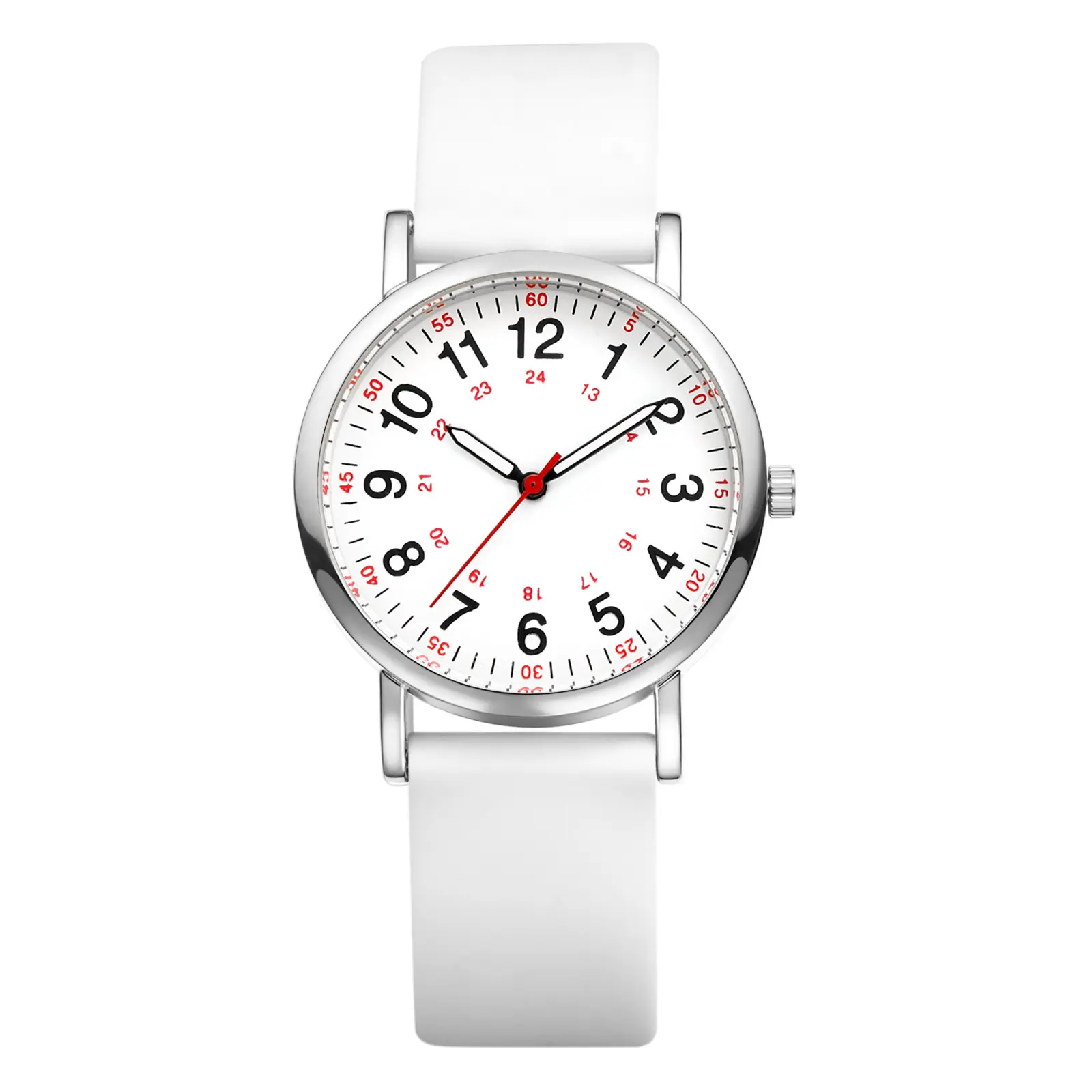 OIDEA Women's Silicone Strap Quartz Watch - Trendy Wristwatch for Nurse Medical Professionals, Adjustable Strap, 24-Hour Display, Clean Markings, Easy-Read summerwins