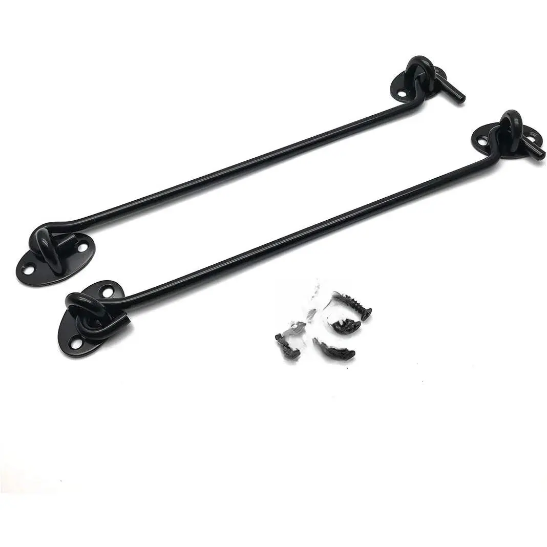 10"  Hook and Eye Latch Barn Door Lock Stainless Steel Gate Latch 2 Pack