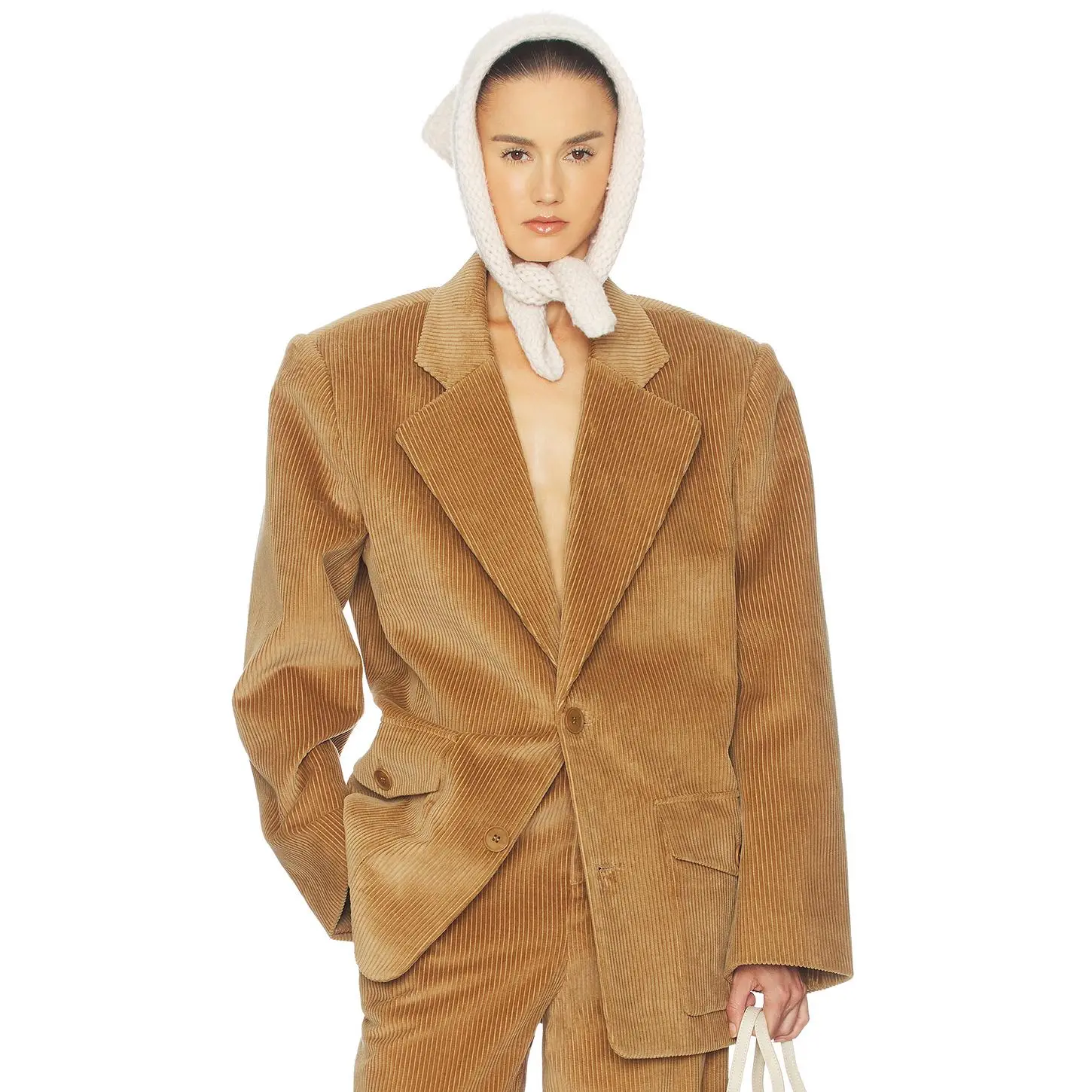 Helsa The Very Oversized Blazer in Corduroy in Caramel