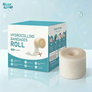 Extra Large Medical Grade Hydrocolloid Bandage Roll, Cut-to-Size for Blisters & Wound Care, 2in x 16ft (5cm x 5m), Flexible & Waterproof, Self-Adhesive Dressing #Summervibes