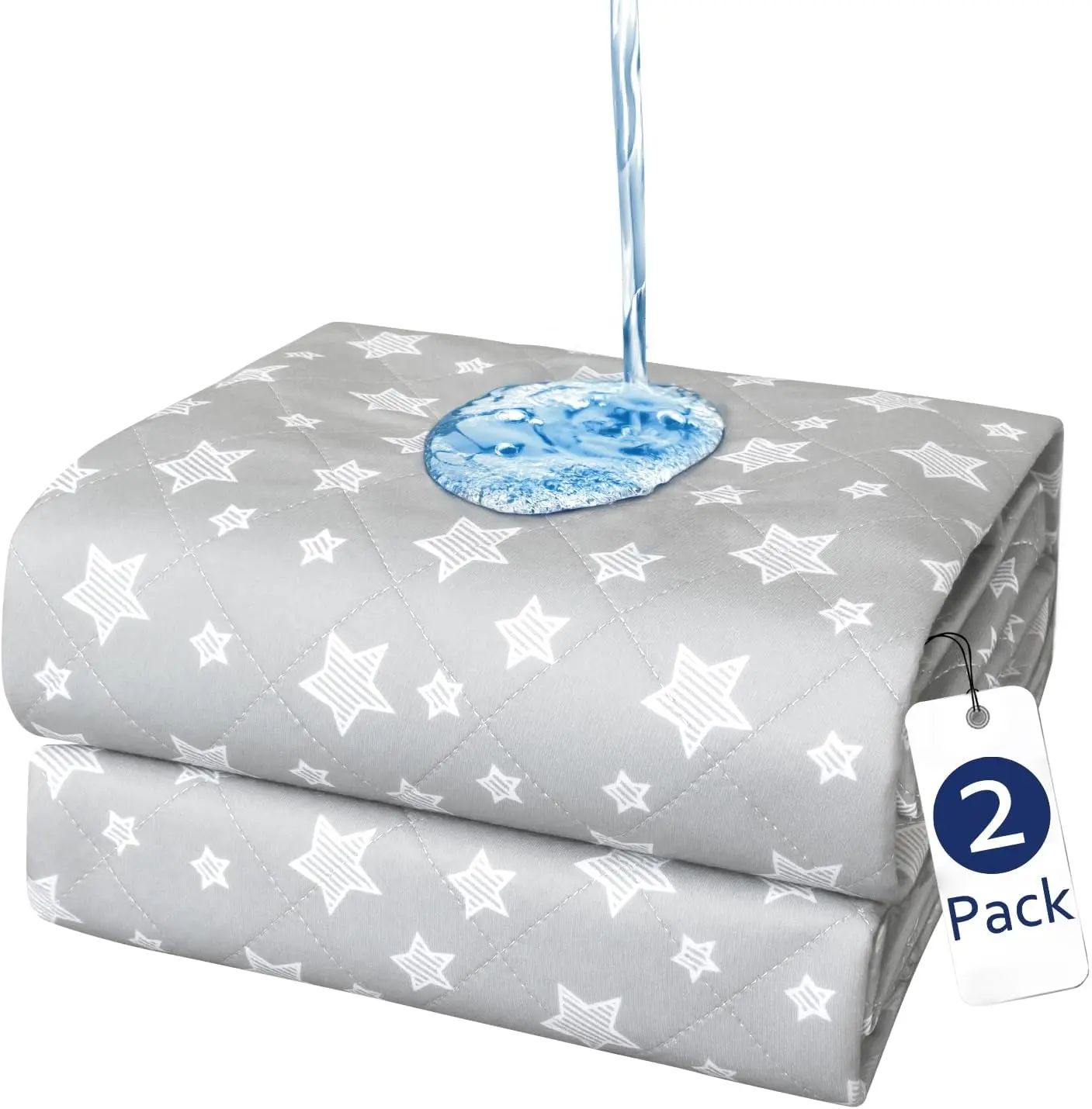 Moonsea 2-Pack Washable Underpads, Waterproof Reusable Heavy Absorbency Incontinence Bed Pads, Non Slip Mattress Protector for Adults, Seniors, Elderly, Kids, Hospitals, Pets, Bedwetting Pads for Bed, Sofa, Couch, Chair, Furniture, Floor #DealsForYouDays