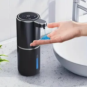 Automatic hand sanitizer dispenser, Soap Dispenser, 45° upward-angled nozzle 350ML, infrared sensor, touch-free safety, USB charging, low noise, essential item for bathrooms