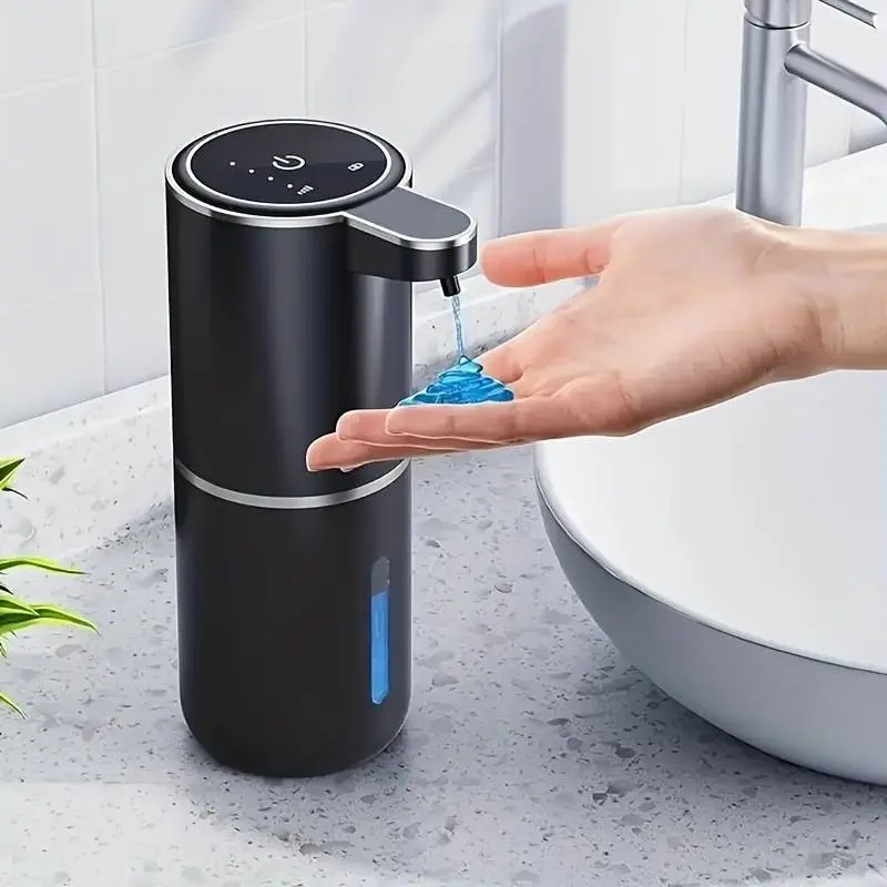 Automatic hand sanitizer dispenser, 45° upward-angled nozzle 350ML, infrared sensor, touch-free safety, USB charging, low noise, essential item for bathrooms, USB Rechargeable Dispenser, Touchless Soap Dispenser
