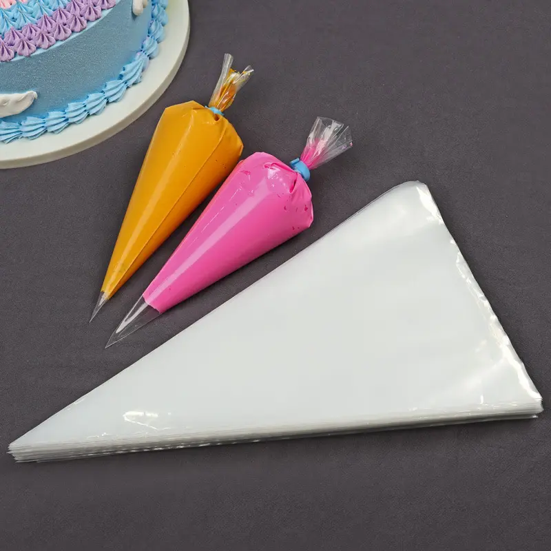 High-Quality Transparent Thickened PE Piping Bags – Explosion-Proof Disposable Icing Bags for Cookies, Cakes, Baby Food & Baking Decoration Tools