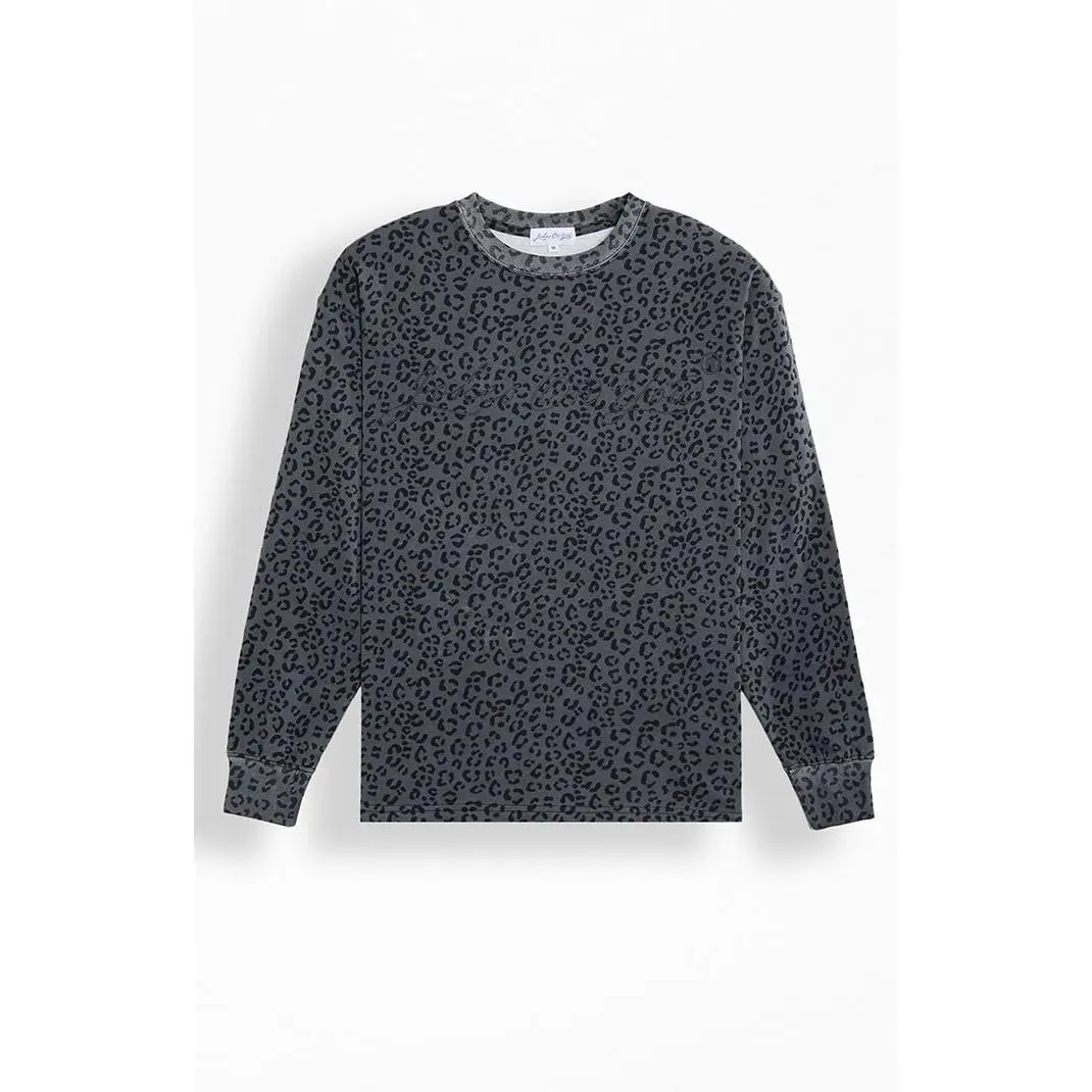 JOKES ON YOU Men's Staff Leopard Long Sleeve T-Shirt - Multicolor