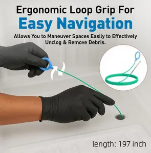 1PCS (197 inches) Car sunroof drain cleaning tool, detail car wash brush, flexible downspout drain brush,long tube cleaner for cleaning windshield drain holes,  essential car gadgets for the rainy season