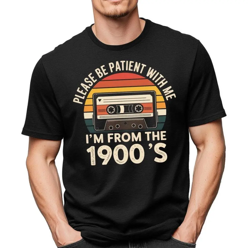 1900s Shirt, Retro Cassette Tape Tee, Funny Born in the 1900s Gift, Vintage Sunset Nostalgia Graphic T-Shirt, Millennial Humor Apparel Casual Cotton