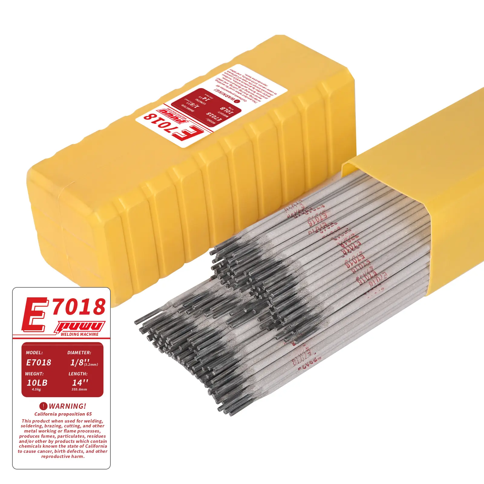 【DealsForYouDays】PUWU Low Hydrogen Potassium Carbon Steel Welding Electrode, 1/8"-3/32" Sizes, 10LB High Performance Tool, Welding Accessories for Precision Projects
