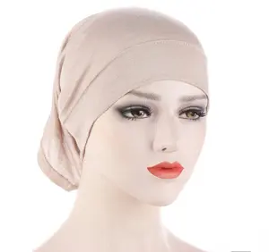 Cotton Jersey Hijab Undercap Beige - Comfortable Fit for Everyday Wear