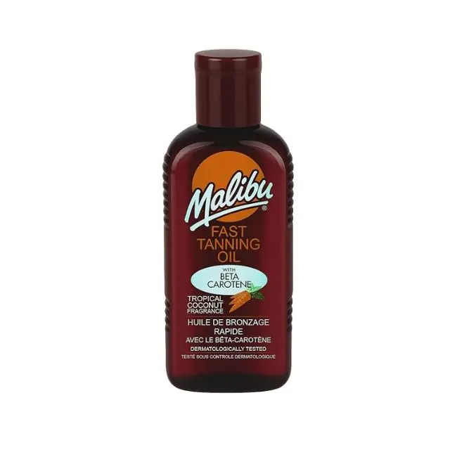 Sun Fast Tanning Oil - Tan Accelerator for Outdoor/Tanning Bed, Beta Carotene Carrot Extract & Vitamin E for Moisture & Hydration, Water-Resistant, Coconut, Cruelty-Free, Made in UK (6.8 Fl Oz)