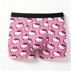 Sanrio Hello Kitty Men's Boxer Shorts - Perfect Gift for Boyfriend, Casual Briefs with Playful Design, Ideal for Special Occasions