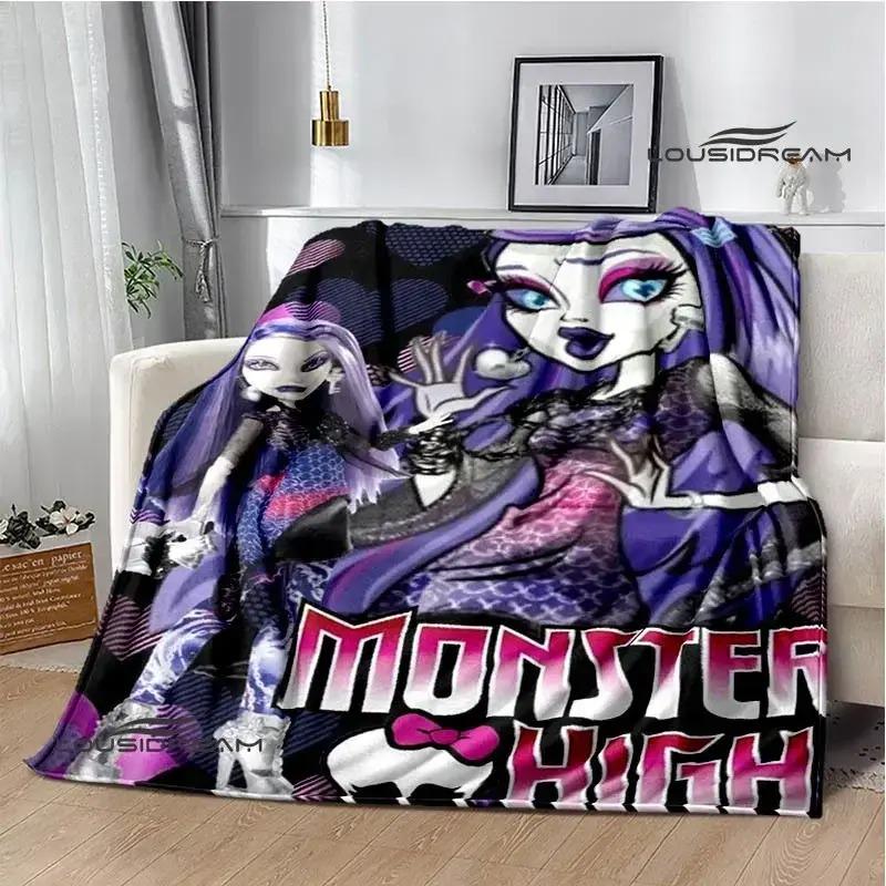 Monster High Flannel Blanket - Ultra Soft, Cozy Warm, Creepy Cute Style for Draculaura & Frankie Fans, Teen Girl Gifts, Bedroom Throw for Home Use