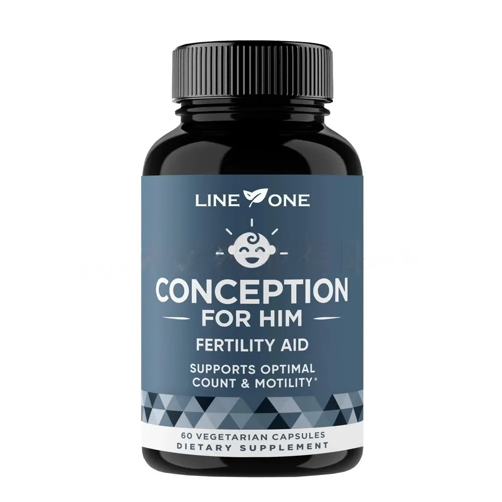 LINE ONE Conception For Him – Fertility Supplements for Men, Male Fertility Booster & Prenatal – Optimal Sperm Count, Motility, Strength – Ashwagandha, Folate, Folic Acid, Magnesium & Zinc Healthy Dietary