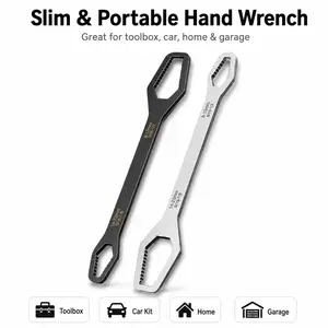 Double-Ended Multi-Function Wrench, 8–24mm Adjustable Spanner Tool 8–24mm Adjustable Multi-Function Wrench, Compact Double-Ended Hand Tool