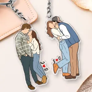 Valentines Day Personalized Keychain, Custom Photo Couple Keychains, Anniversary Gift For Boyfriend, Girlfriend