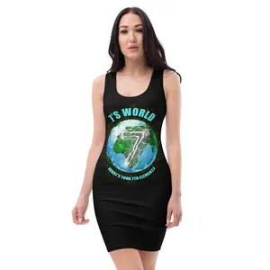 7th Element Sublimation Cut & Sew Dress Black