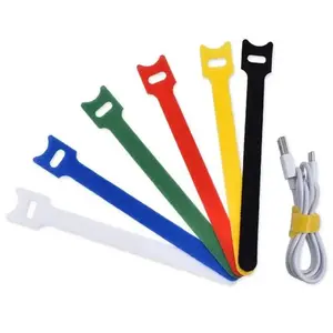 50Pcs Reusable Fastening Cable Ties Adjustable Cord Ties,Nylon Cable Management Straps Hook Loop Cord Organizer Wire Ties