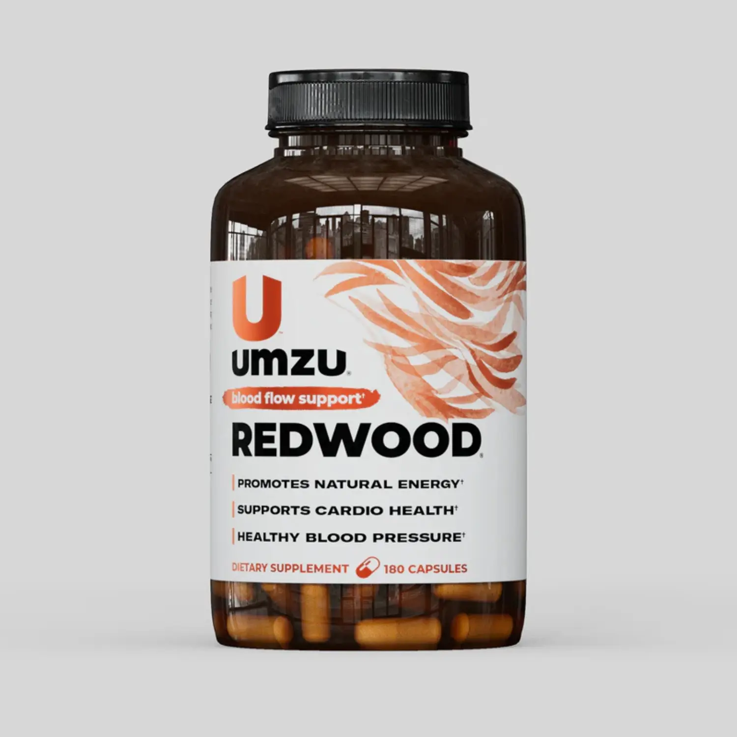 Redwood Umzu Edible Nitric Oxide Dietary Booster Capsules - 180 Count (1-Month Supply) with Vitamin C, Garlic, Horse Chestnut - Supports Circulation, Blood Flow, Heart Health, Fitness Energy