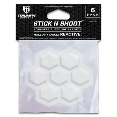 Triumph Stick N Shoot Reactive Archery Targets - Patented, Indoor/Outdoor Use, 6 Adhesive Bleeding Target Pods, High Visibility, Instant Feedback, Highly Accurate Shooting Practice, Premium Manufacturing Standards, Fun Archery Training Tool