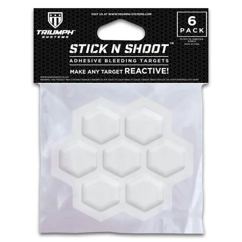 Triumph Stick N Shoot Reactive Archery Targets - Patented, Indoor/Outdoor Use, 6 Adhesive Bleeding Target Pods, High Visibility, Instant Feedback, Highly Accurate Shooting Practice, Premium Manufacturing Standards, Fun Archery Training Tool