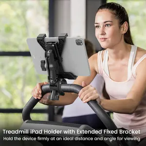 Treadmill tablet computer is suitable for iPad bracket, bicycle handlebar mounting clip is suitable for fixed bicycles and elliptical spinning bikes.