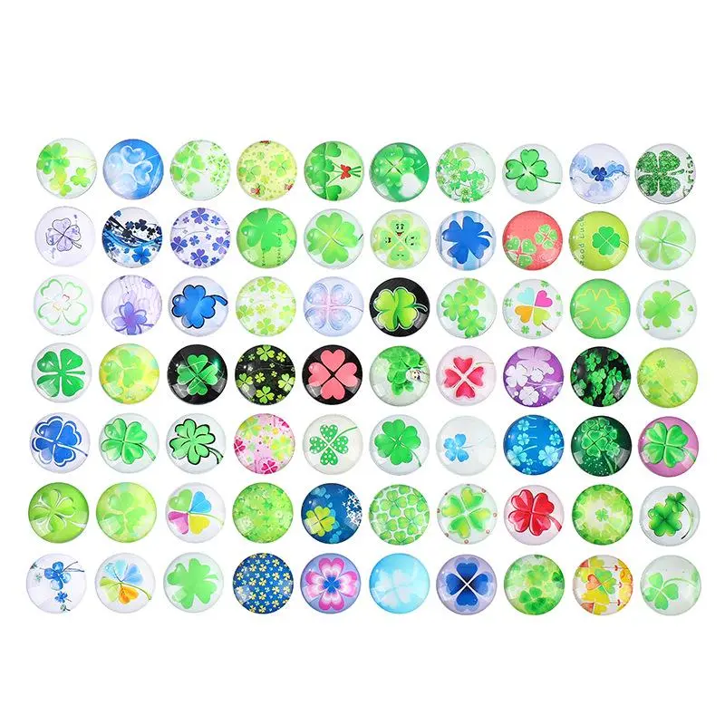 120Pack Four-Leaf Clover Colourful Muggle Stones Colourful 12 mm Glass Stones Mosaic Stones for Crafts Lucky Stones Gemstones Decorative Gemstones DIY Crafts - Home Improvement.