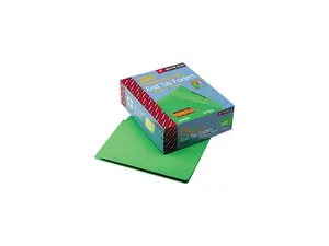 Smead 25110 Colored File Folders, Straight Cut, Reinforced End Tab, Letter, Green, 100/Box