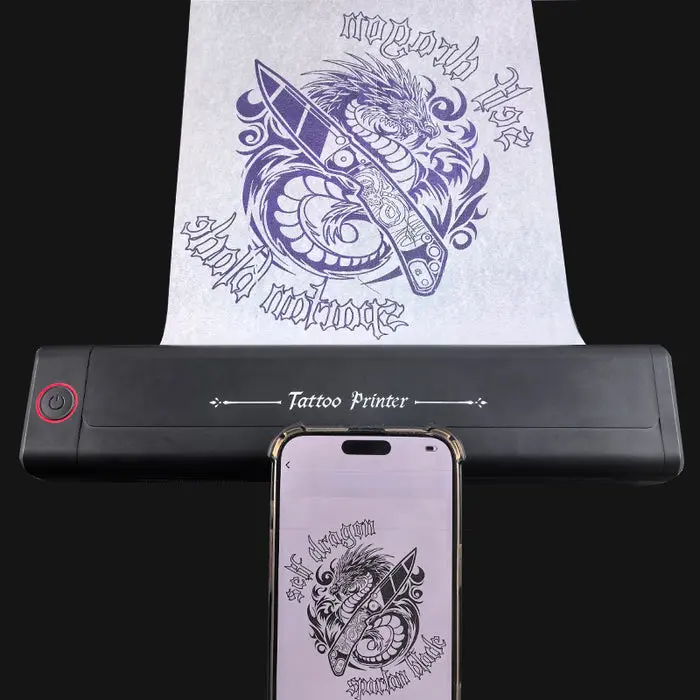 NISIMP Wireless Bluetooth Thermal Tattoo Stencil Printer, 2000mAh Batteries, 750g Portable Copier with Bluetooth Wireless Printing, for Beginners, Home Visits, Prints Shadows & Realistic Portraits, Compatible with iOS, Android, Windows, MacOS