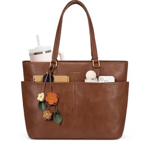 【Mother's Day Gift】LOVEVOOK Laptop Tote Bag for Women, 15.6 inch Laptop Work Bags for Teacher/Nurse，Large Computer Bag for Office,Summervibes