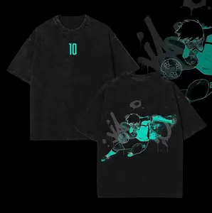 Blue Lock Shirt - Rin, Nagi, Isagi, Reo, Kunigami, Aiku Graphic Washed Tee Vintage Anime Merch, Gift for Blue Lock Fan Anime Inspired Tee
