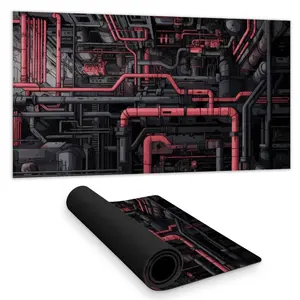 MWW C1DM15312ICM2G 16 x 32 in. Tubular Nightmare Pink Desk Mat - Stylish