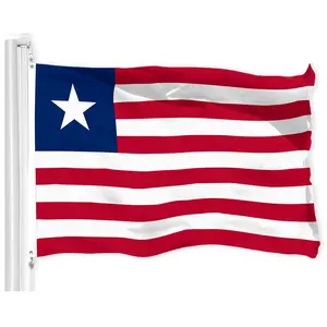 Liberia Liberian Flag| 3x5 Ft| LiteWeave Pro Series Printed 150D Polyester| Country Flag, Indoor/Outdoor, Vibrant Colors, Brass Grommets, Thicker and More Durable Than 100D 75D Polyester