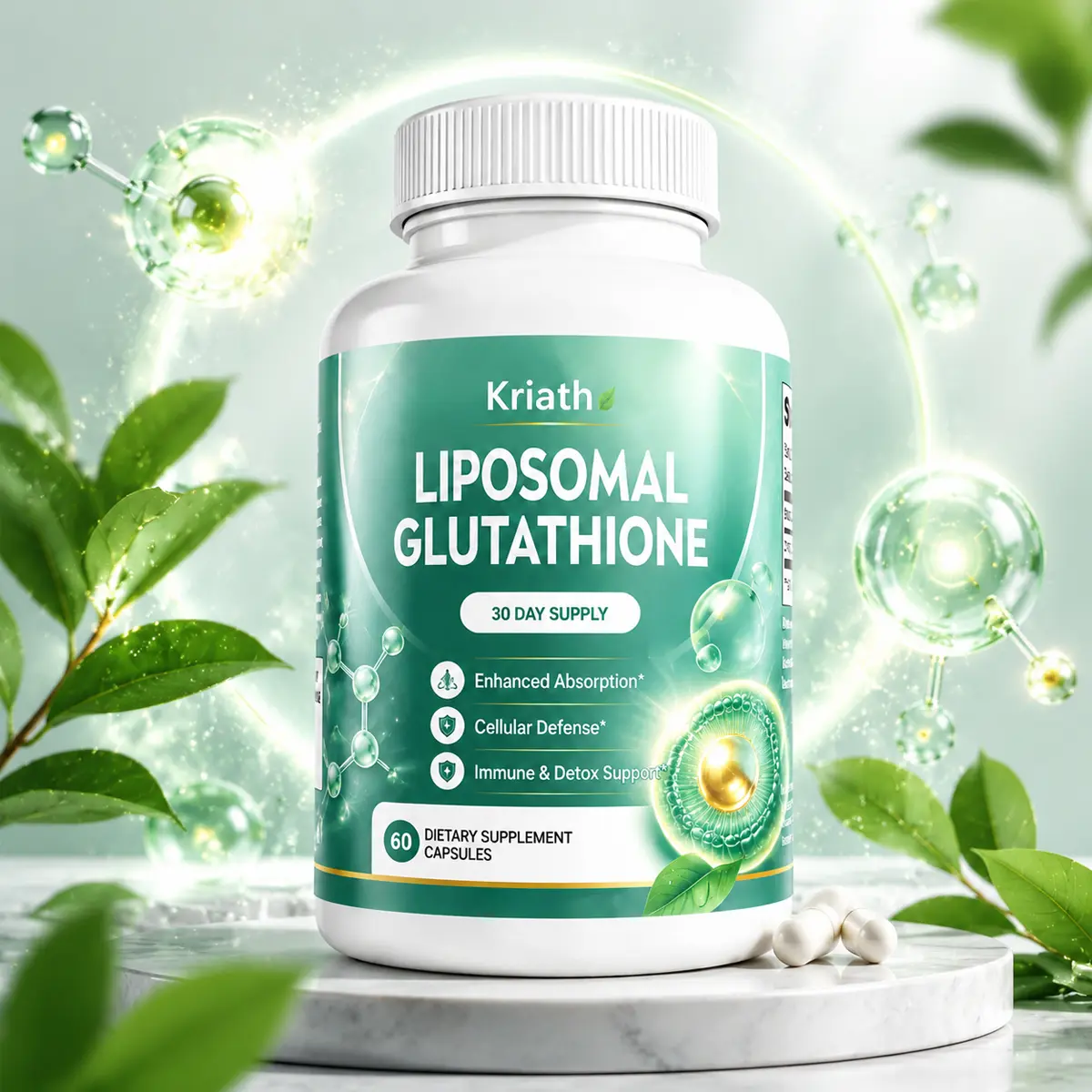 Liposomal Glutathione Capsules | Daily Nutritional Supplement | 60 Capsules