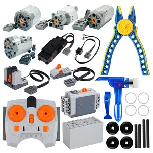 26in1 Motor Set Compatible with Train Technic Cars, DIY Stem Motor Kit, Speed Remote Control, Receiver, Battery Box, Separator Bricks Tool Gift Creative Toys for Building Block Accessories