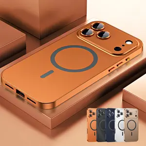 [KQ]Alloy Aluminum Metal Magsafe Magnetic Case For IPhone 17 Pro Max 16 15 Pro Max IPhone Air 17 Air, Ultra Thin Phone Case Full Coverage Lens Protective Cover