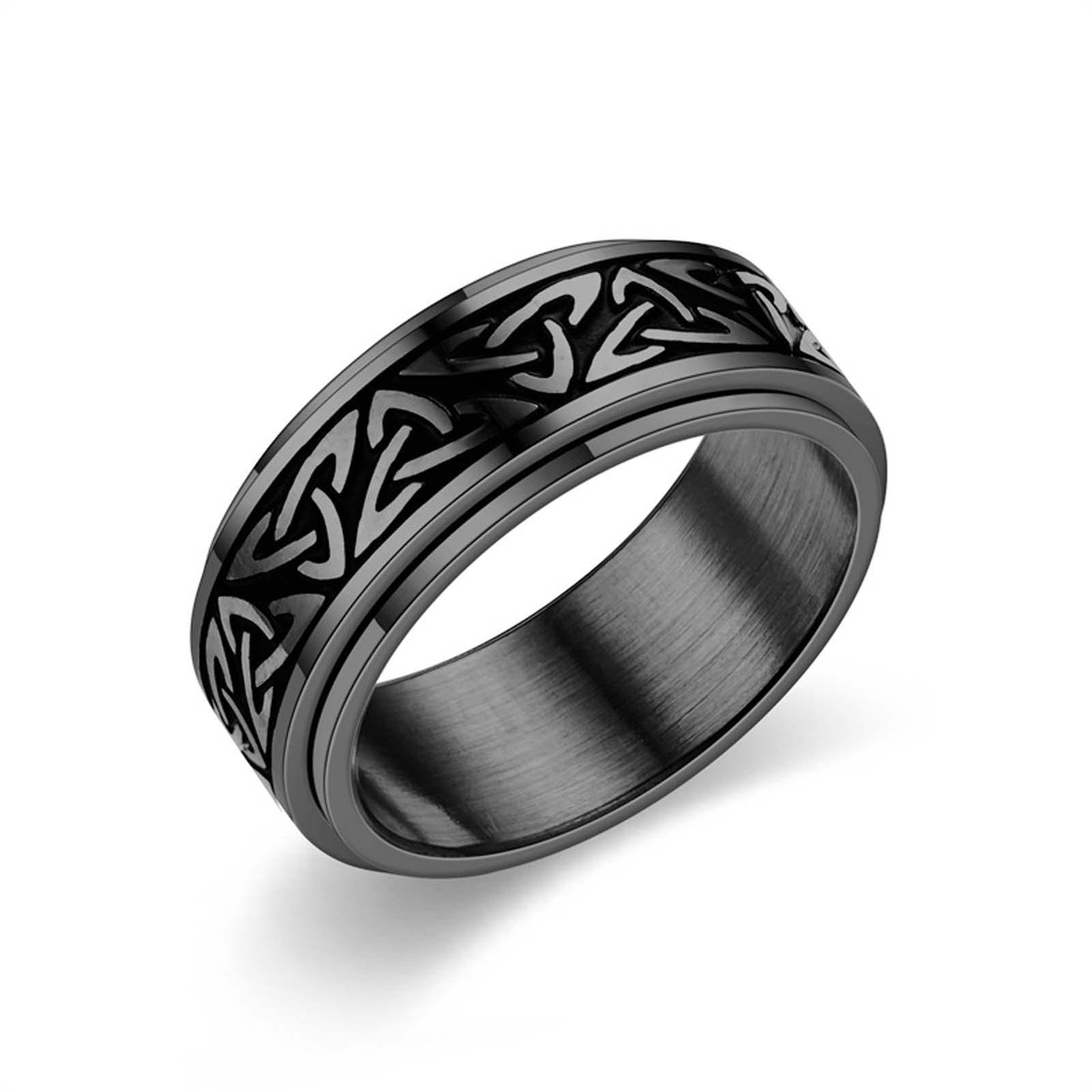 Y2k Celtic triangle knot witch knot rotatable decompression ring for men and women suitable for party daily accessories