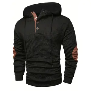 Men's fashionable casual hooded cardigan