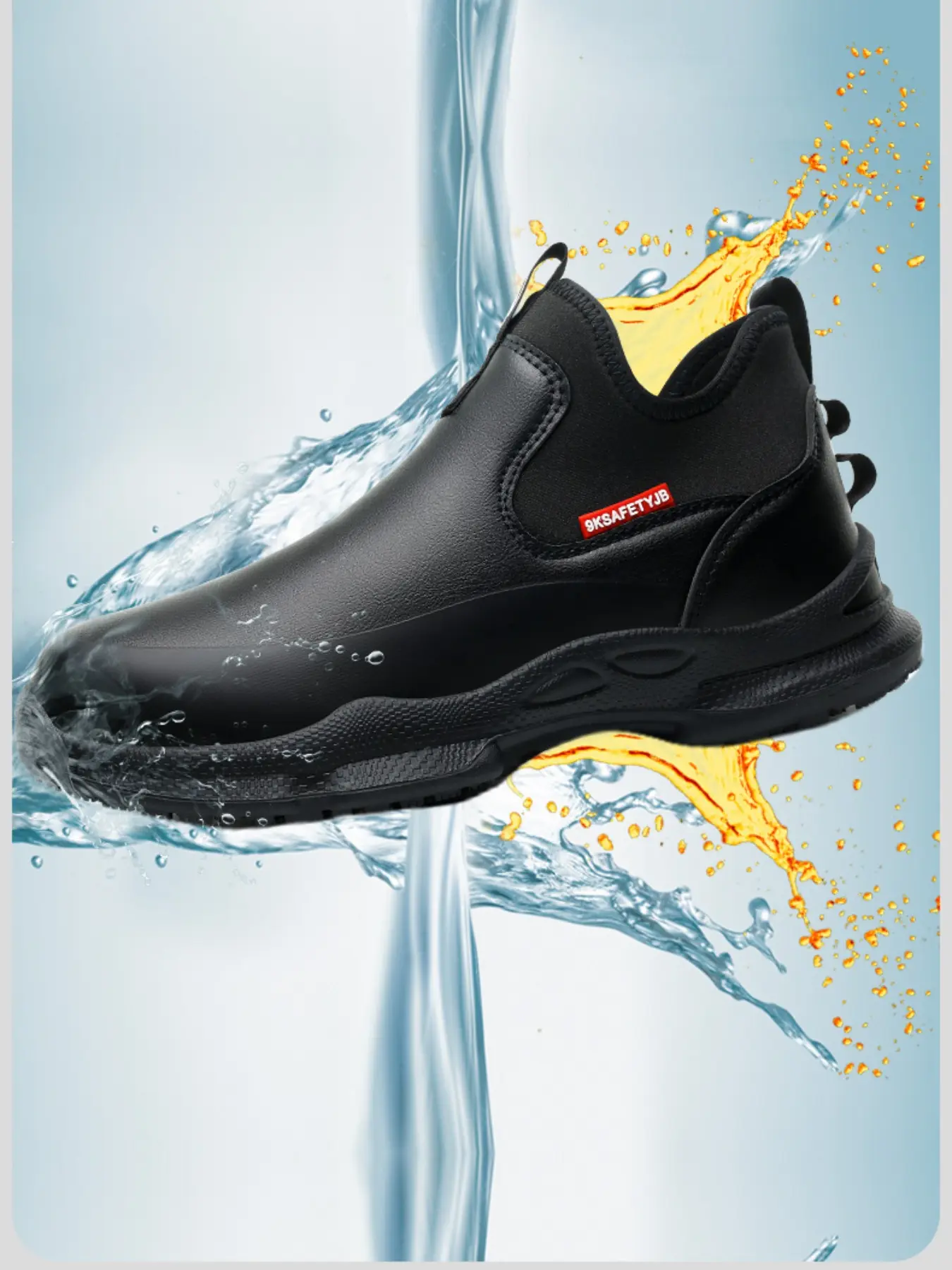Seasonal Non-Slip Chef Shoes, Work Safety Shoes, Work Protective Shoes, Super Anti-Slip Design, Thick Rubber Sole, Unisex, Sizes 37-47, Casual Style, All Seasons, Nonslip Work Shoes