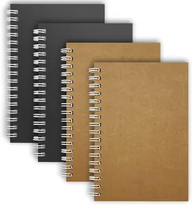 Small Spiral Notebooks 4 X 6 Inch - 4 Pack Mini Pocket Memo Note Pads 80Gsm Paper Notepad with 50 Sheets per Pad, Perfect for Notes and Lists MuiAng