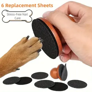 Wooden Dog Nail File - Stress-Free Painless Nail Care Tool with Replaceable Sandpaper