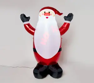 Kringle Express 6ft Inflatable Santa with Light Up Phrases
