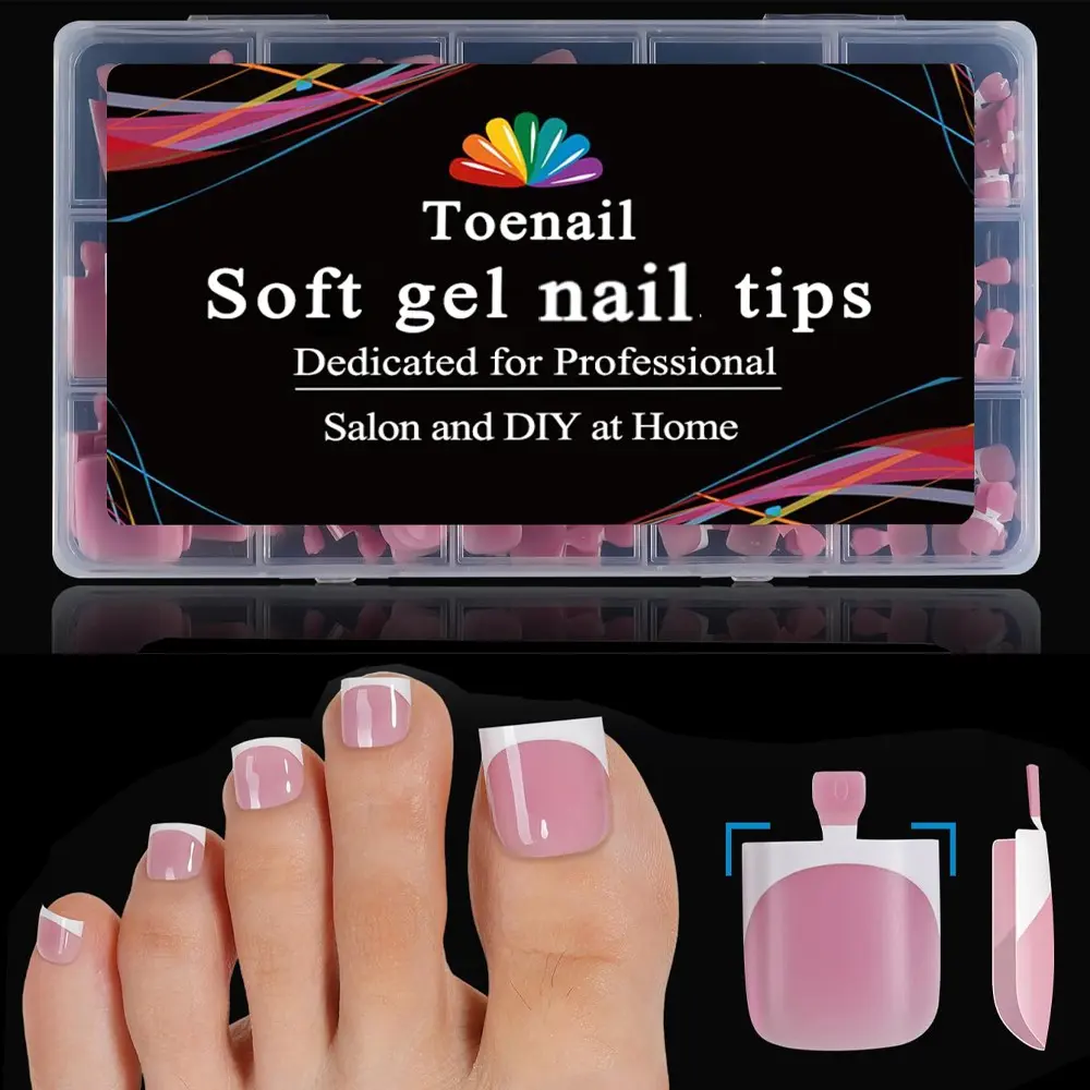 Square Tip Press-On Full Coverage Nail Stickers, Soft Gel False Toe Extension Kit, Pre-Cut Transparent Matte Long Claw Nails, 150 Pieces, 15 Sizes, Acrylic False Nails, Diy Fake Nails, Nails Press Ons, False Nails Tips