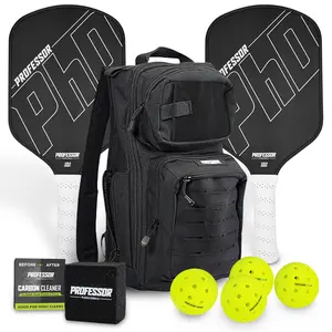 Professor Pickleball PHD Bundle - 2 PHD, Court Commander Backpack, 4-Pack of Pickleballs, Pickleball Paddle Eraser