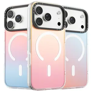 ORNARTO Daylight Glow Gradient Case for iPhone 17 series – Holographic Iridescent Magnetic Cover, Compatible with MagSafe, Shockproof & Stylish Protective Phone Case