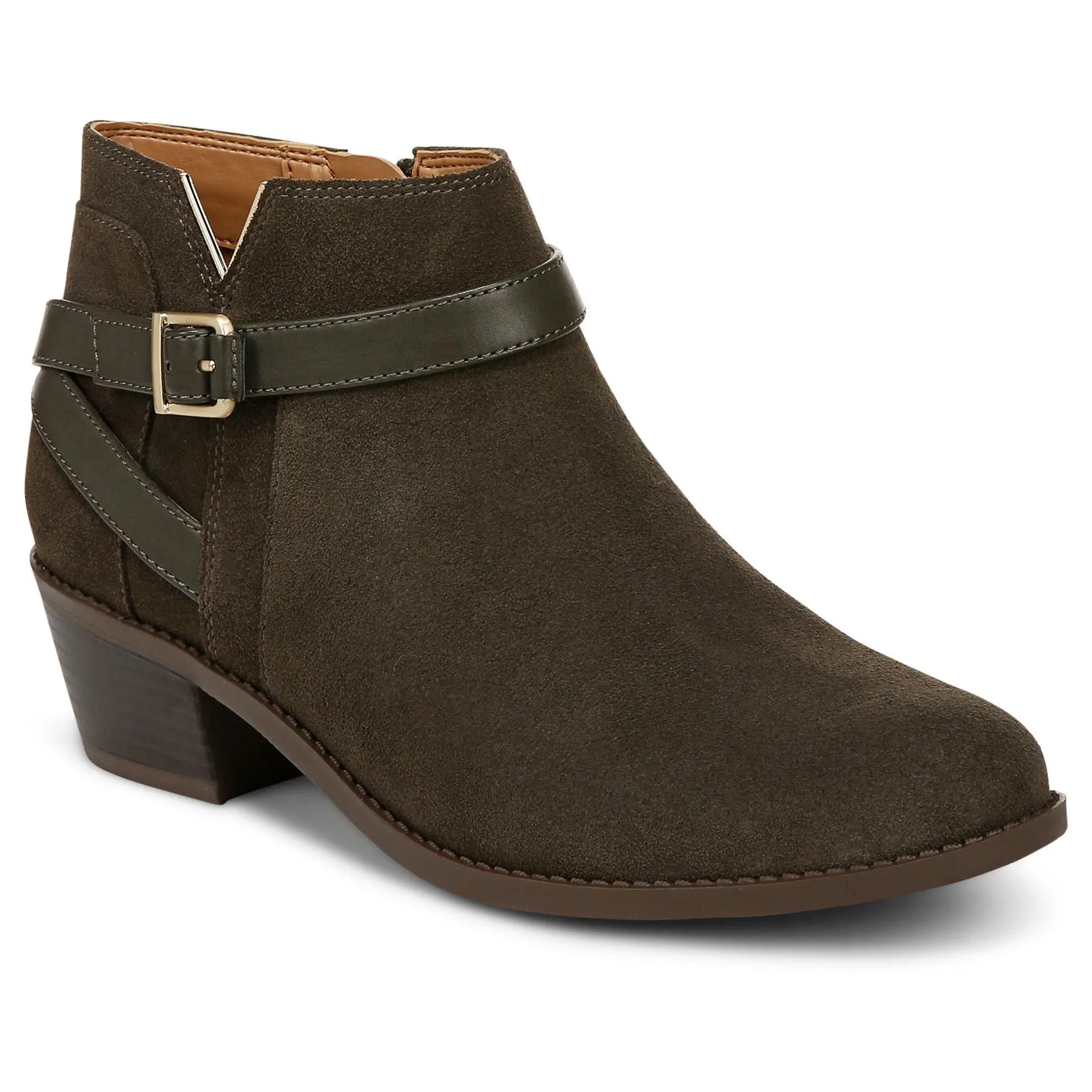 Vionic Water Repellent Leather Ankle Boots -Farrah