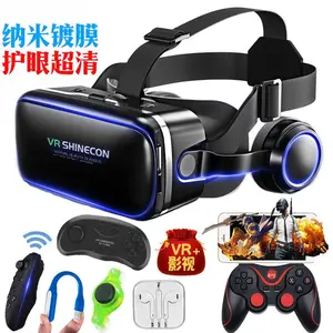 VR glasses, intelligent 3D stereoscopic VR eyes, virtual reality AR helmet, integrated controller, game console with headphones, visual and auditory sensations in place