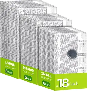 18 Pack Travel Vacuum Bags for Clothing,Compression Seal Packing Cubes for Luggage Suitcase Backpack,Carry-on Size Space Saver Storage Bags 80% Space Saver for travel,outdoor and home use.